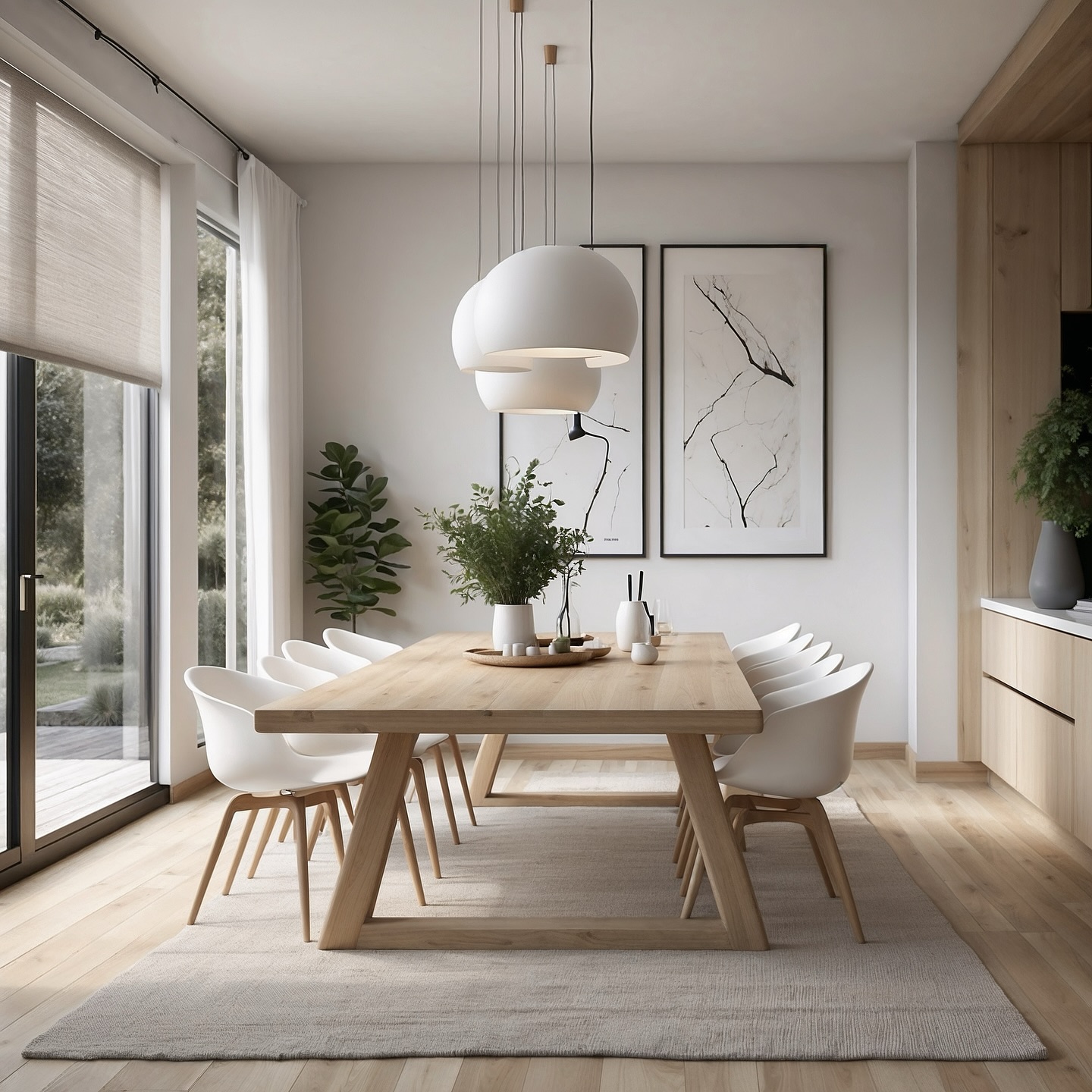 wood dining room decor