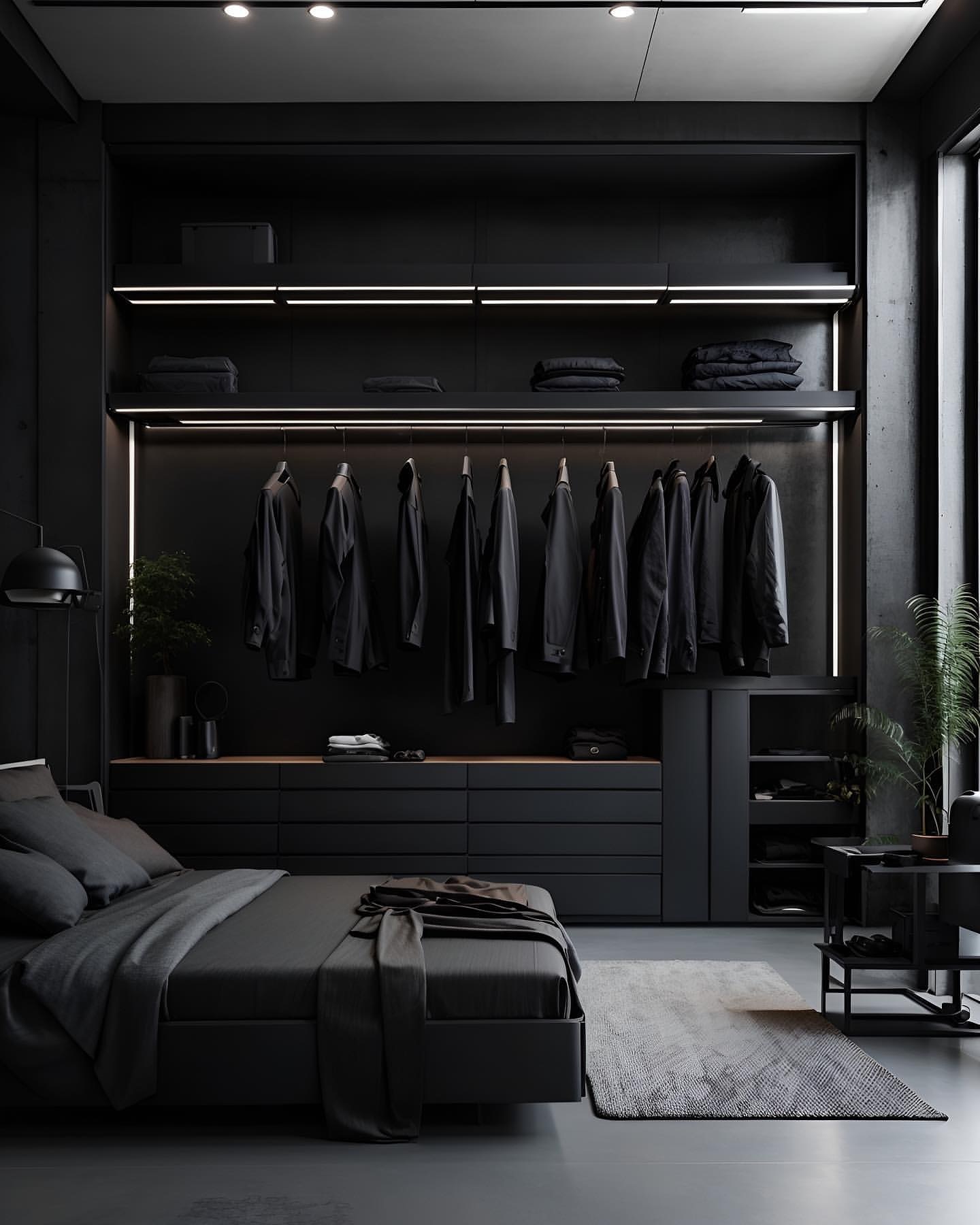 black bedroom decor