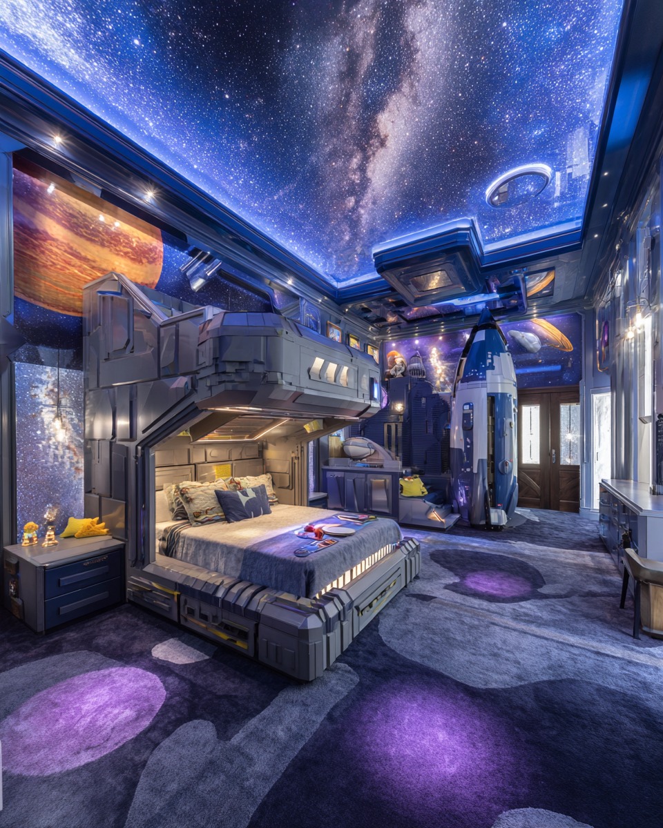 space themed kids room
