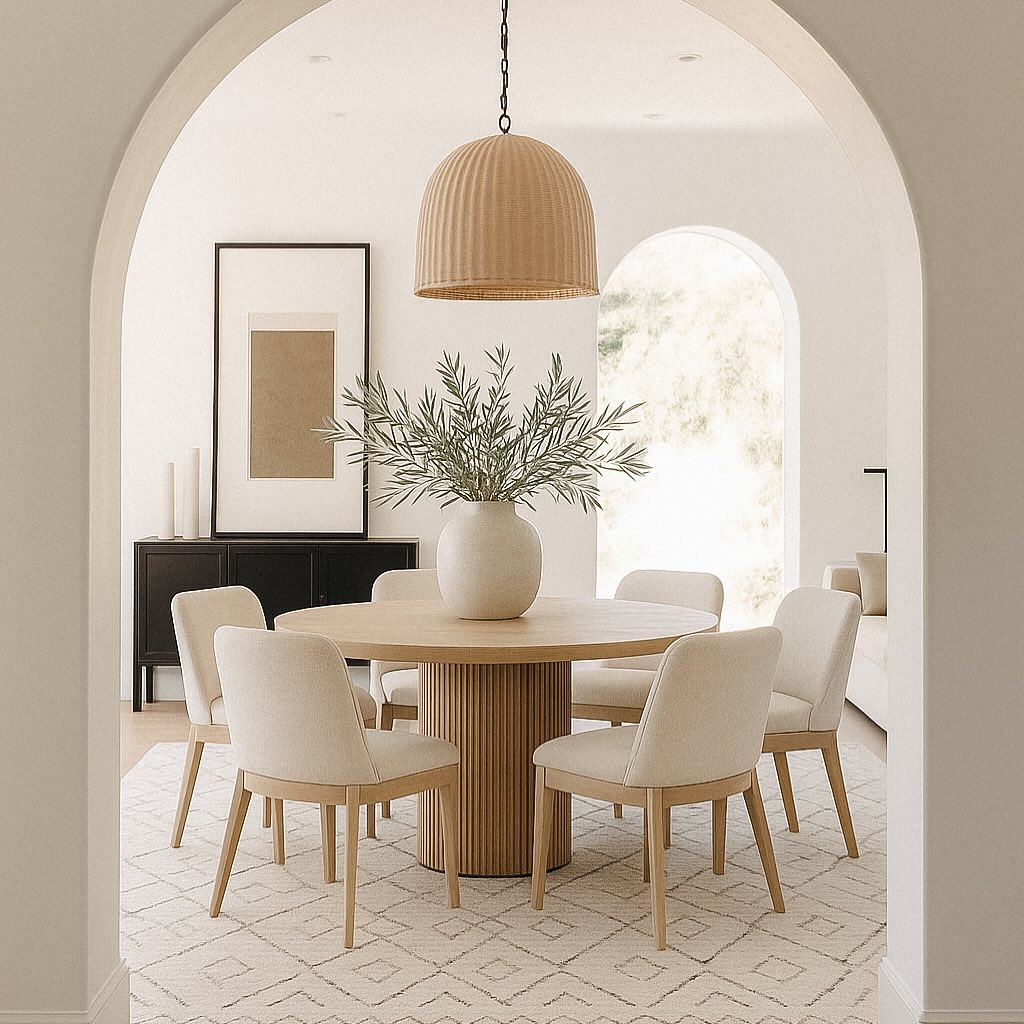 round dining table decor
