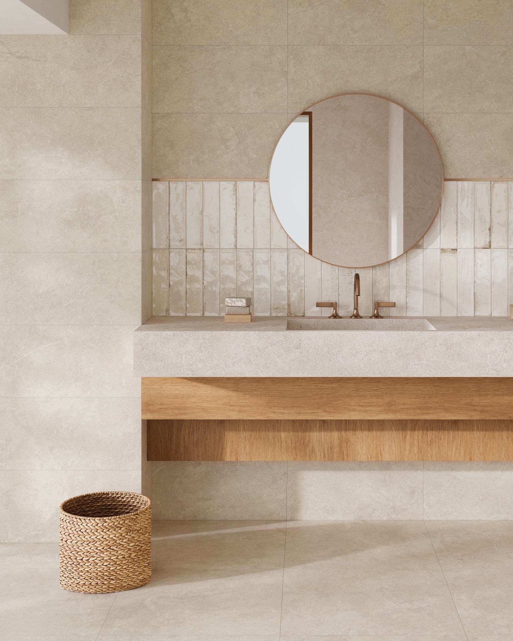 beige bathroom decor