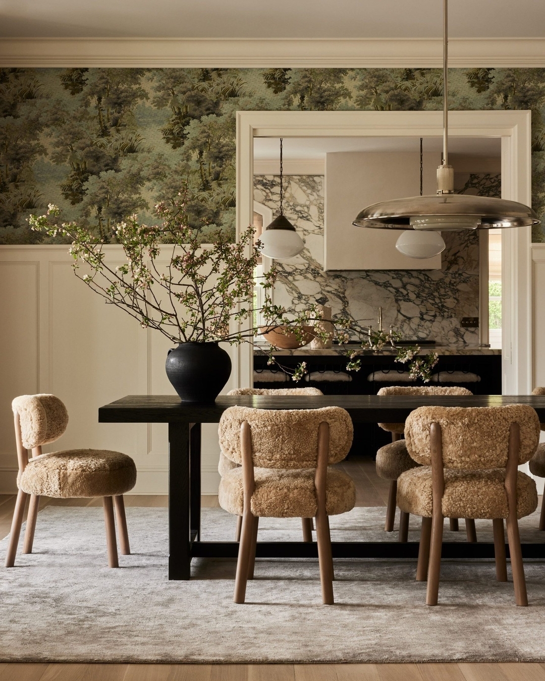 long dining room decor