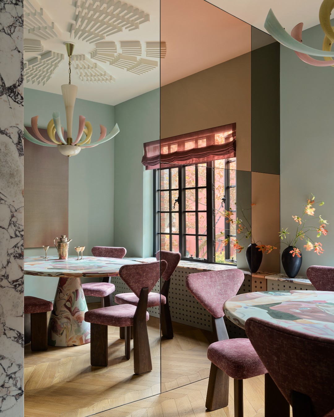 colorful dining room decor