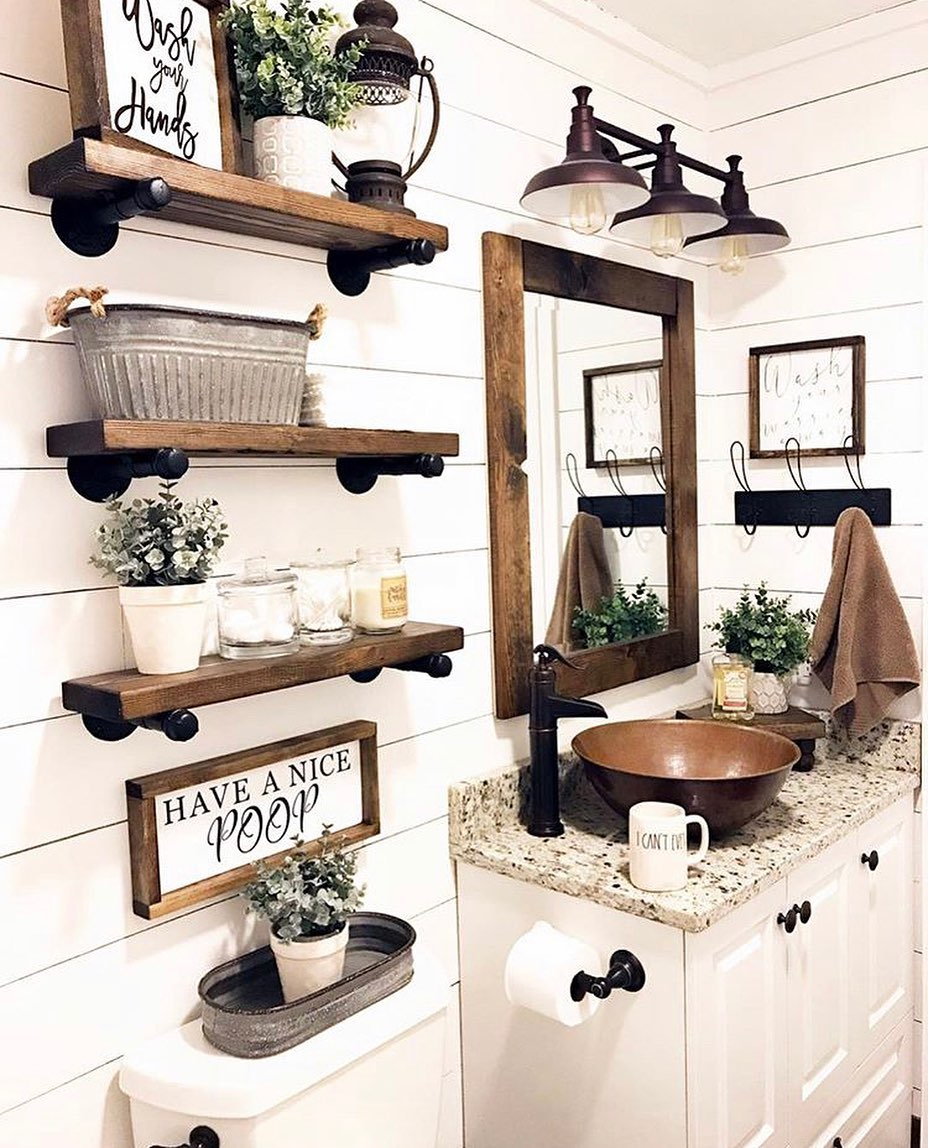 farmhouse bathroom decor