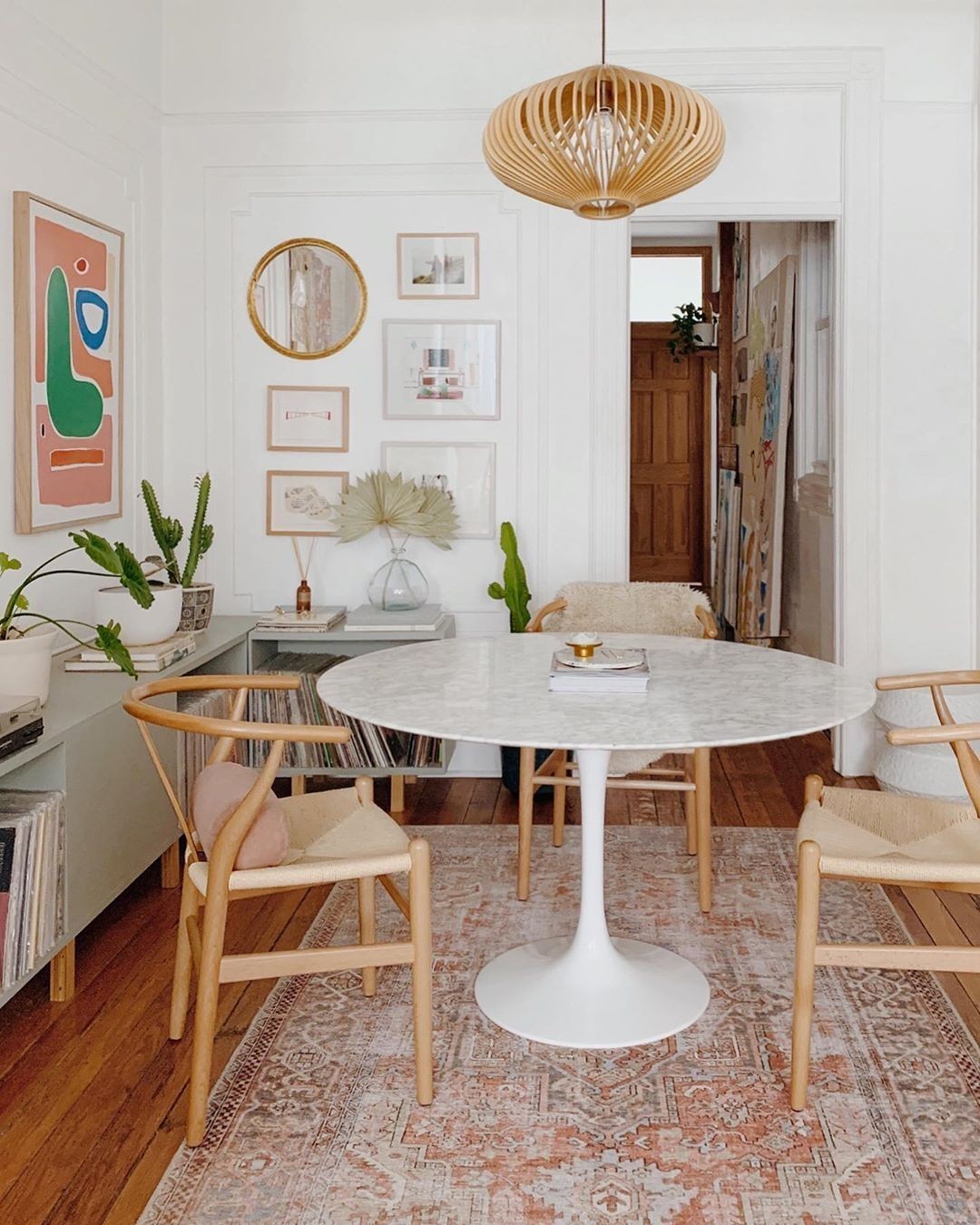 boho chic dining room