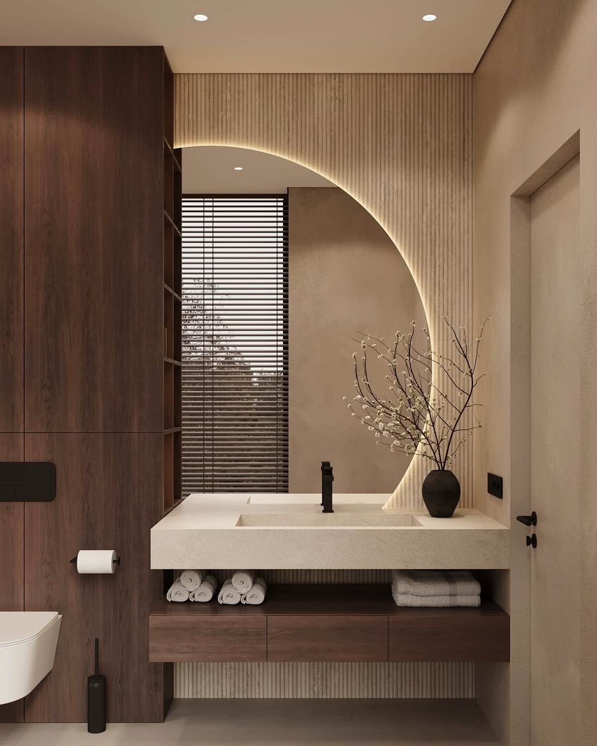 matte black bathroom decor