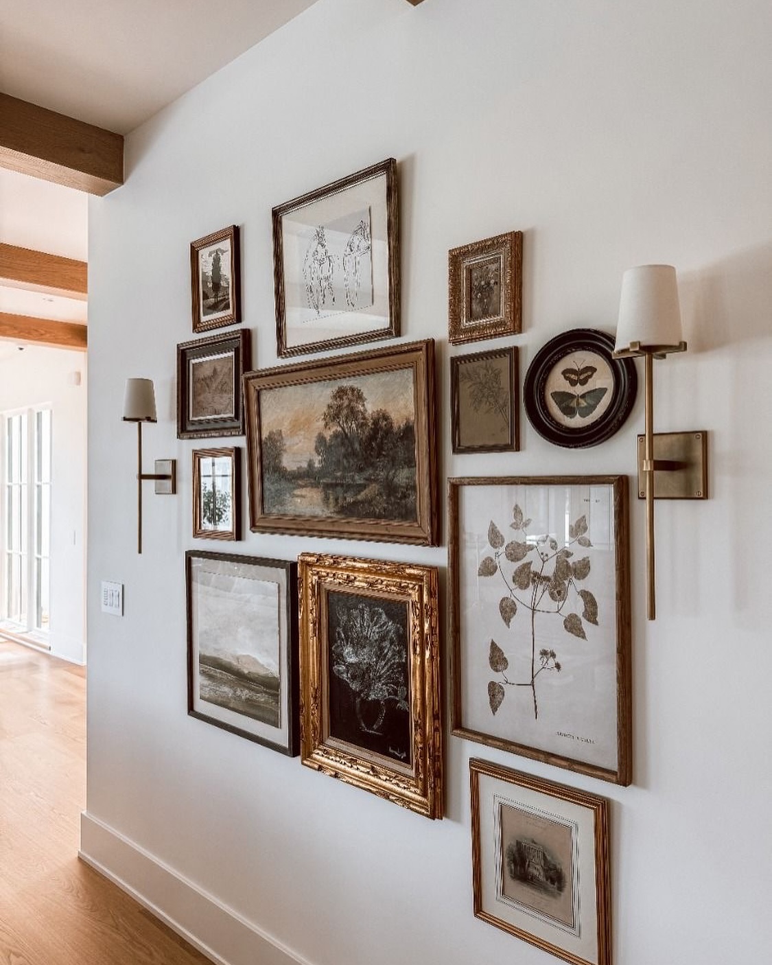 bedroom gallery wall