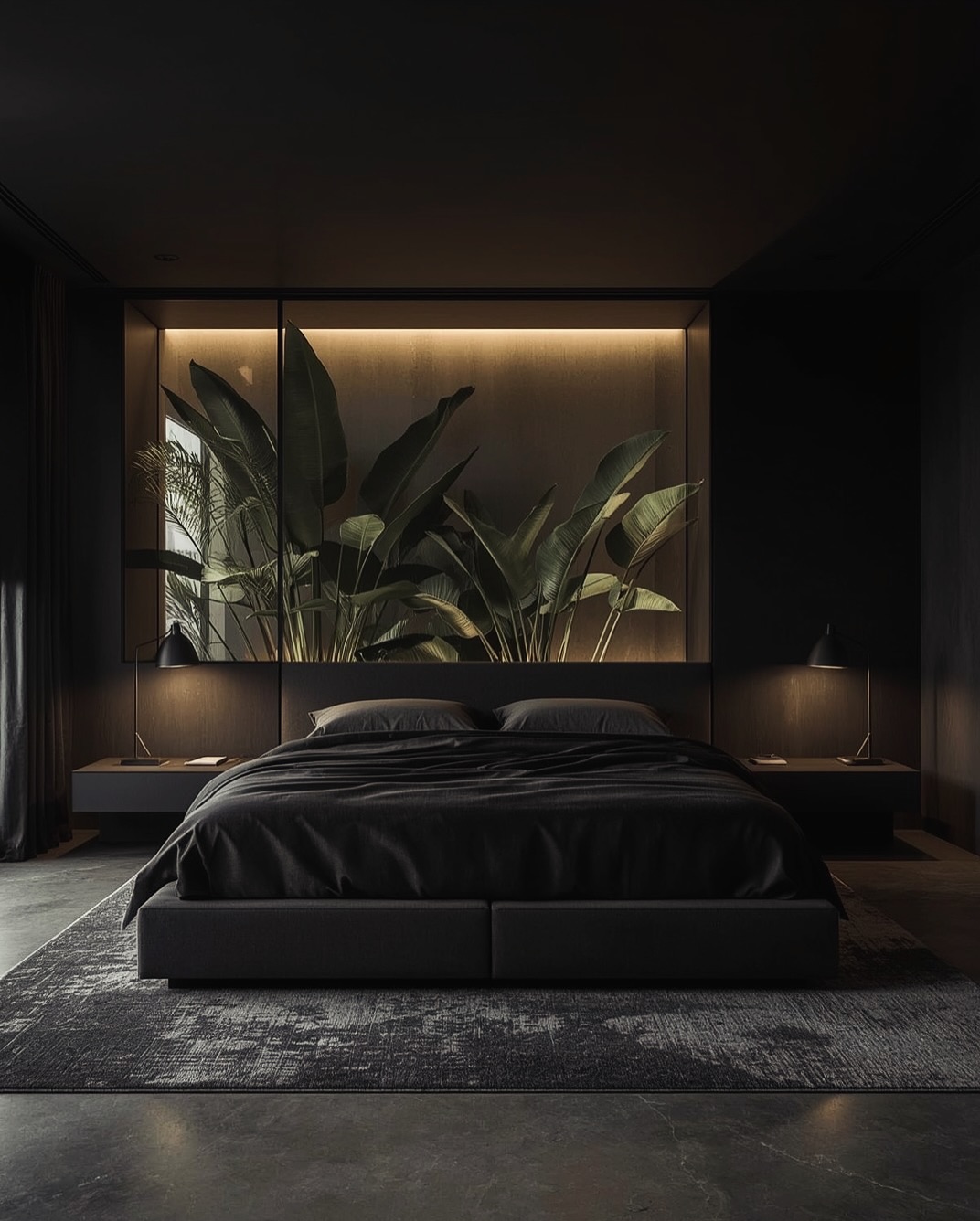 black bedroom decor