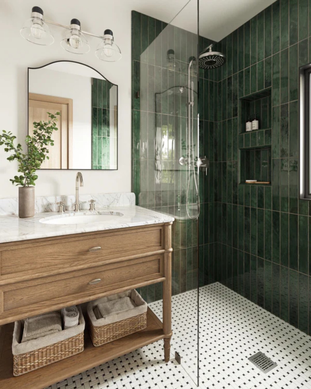 green bathroom decor