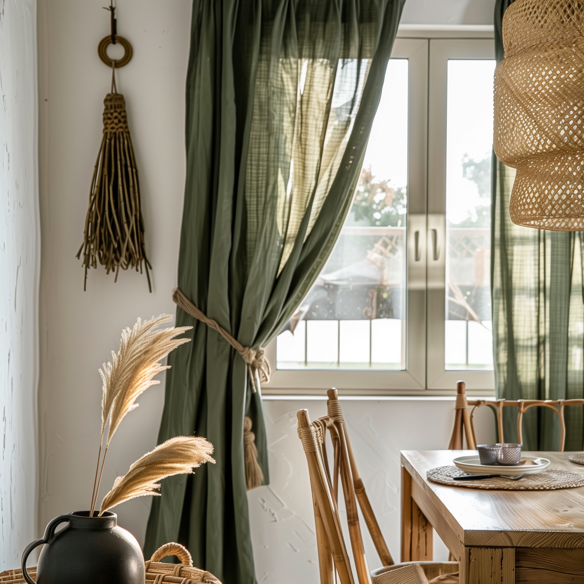 boho chic dining room
