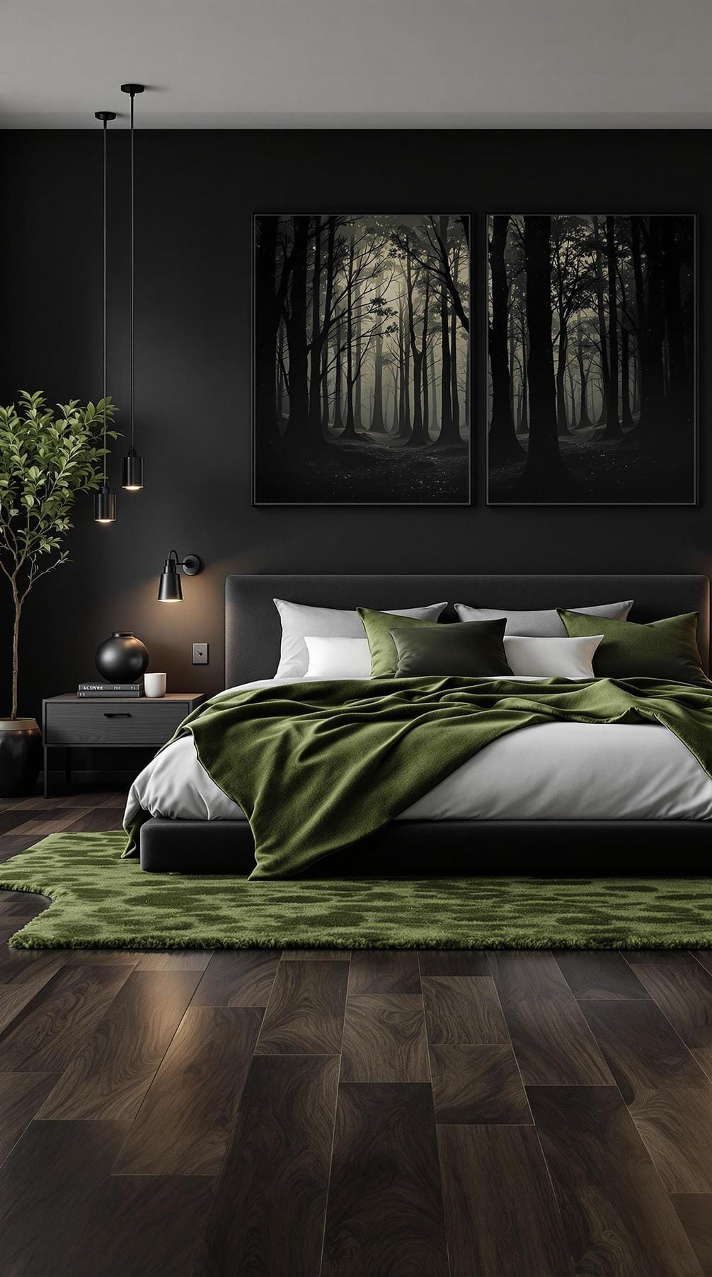 black bedroom decor