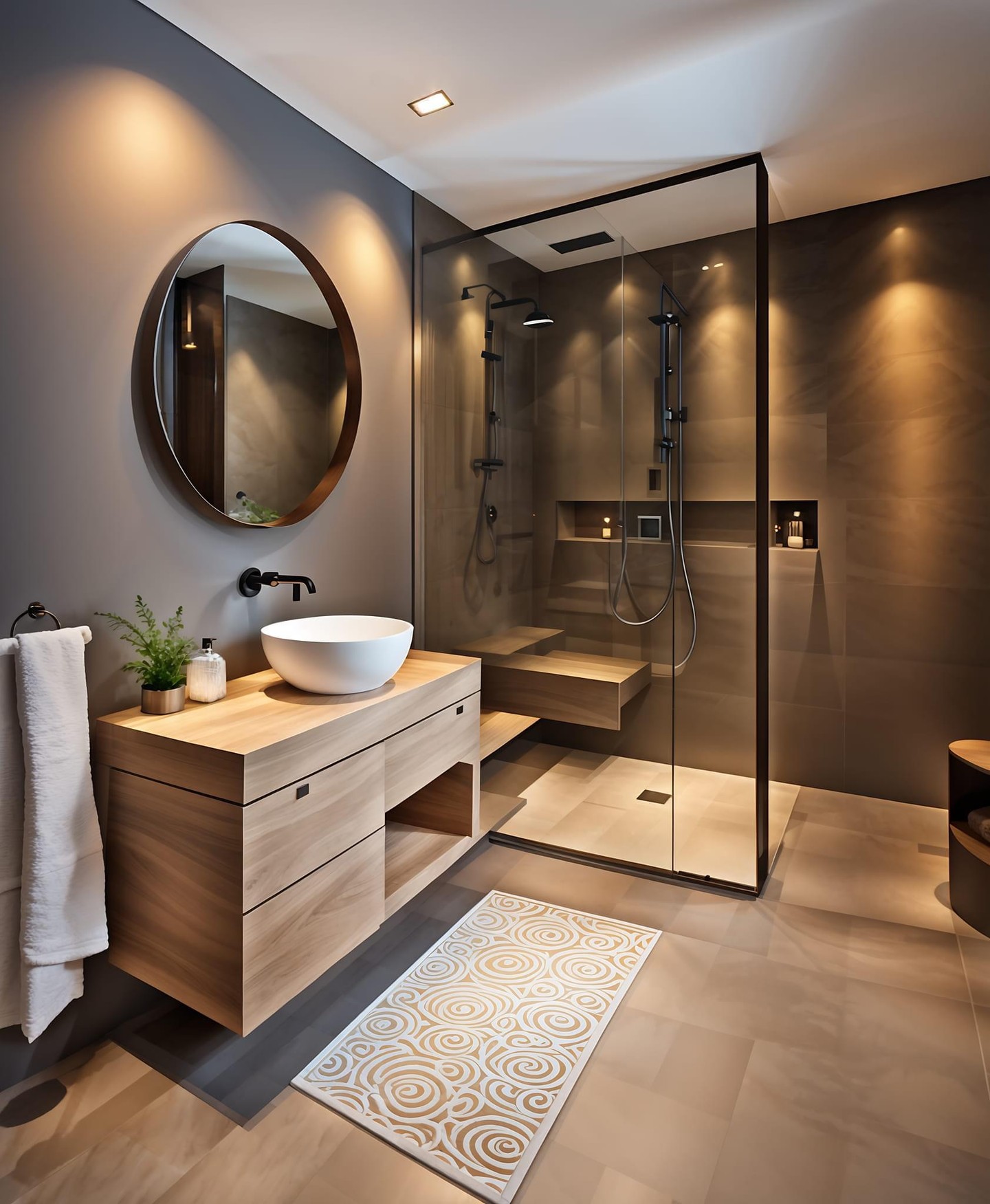 grey bathroom decor