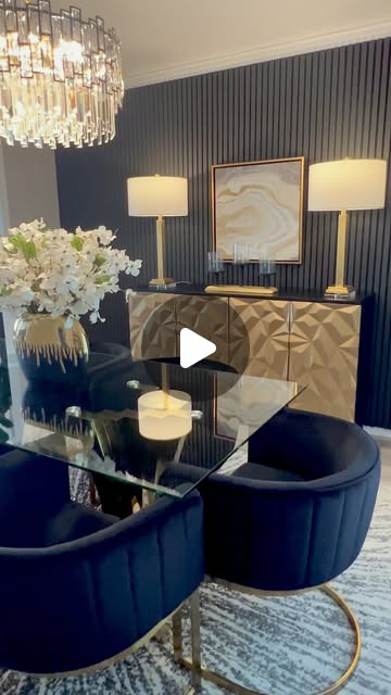 black and white dining room