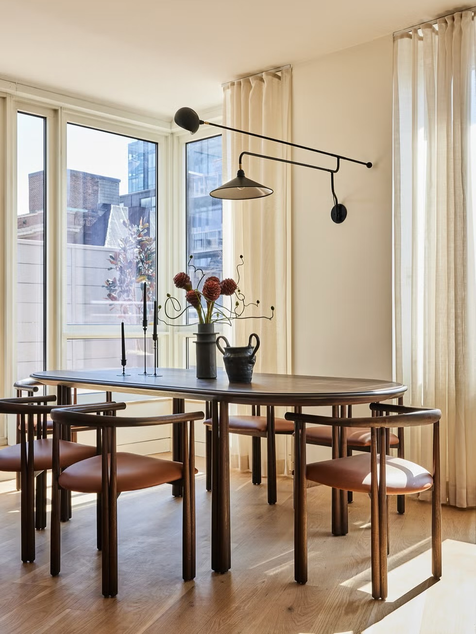 rectangular dining table decor