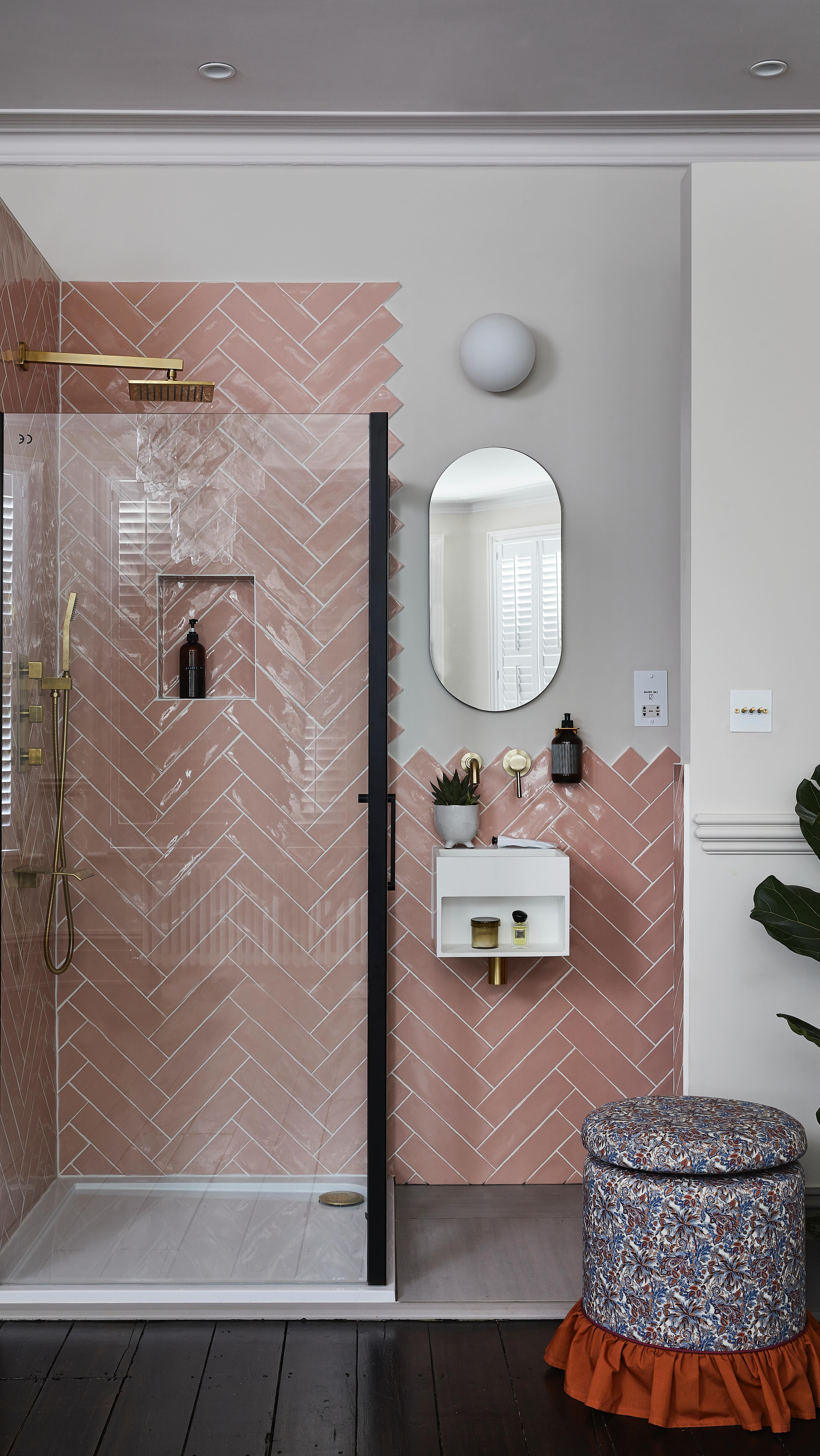 pink bathroom decor