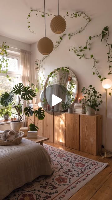 bedroom plant decor
