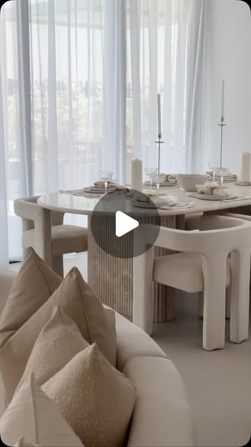 gold and white dining room