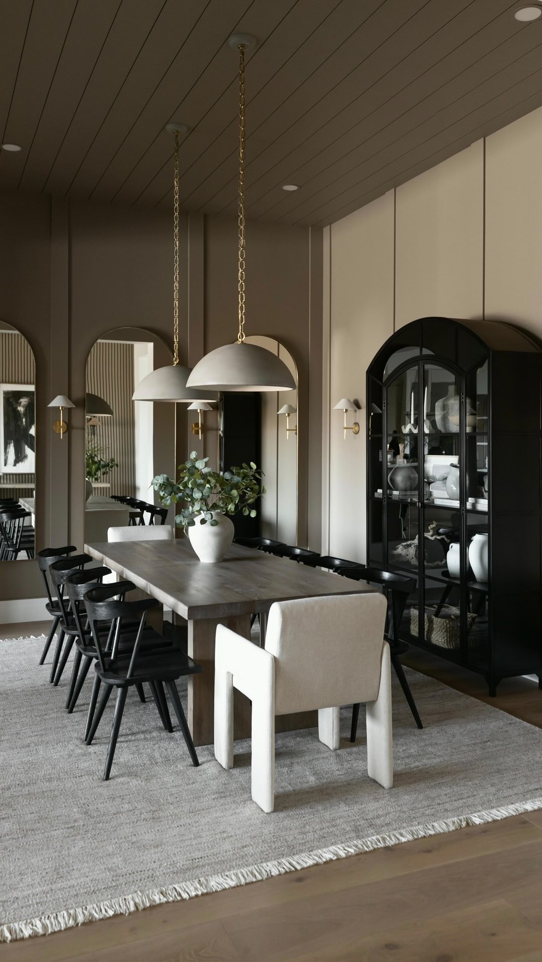 mirror in dining room