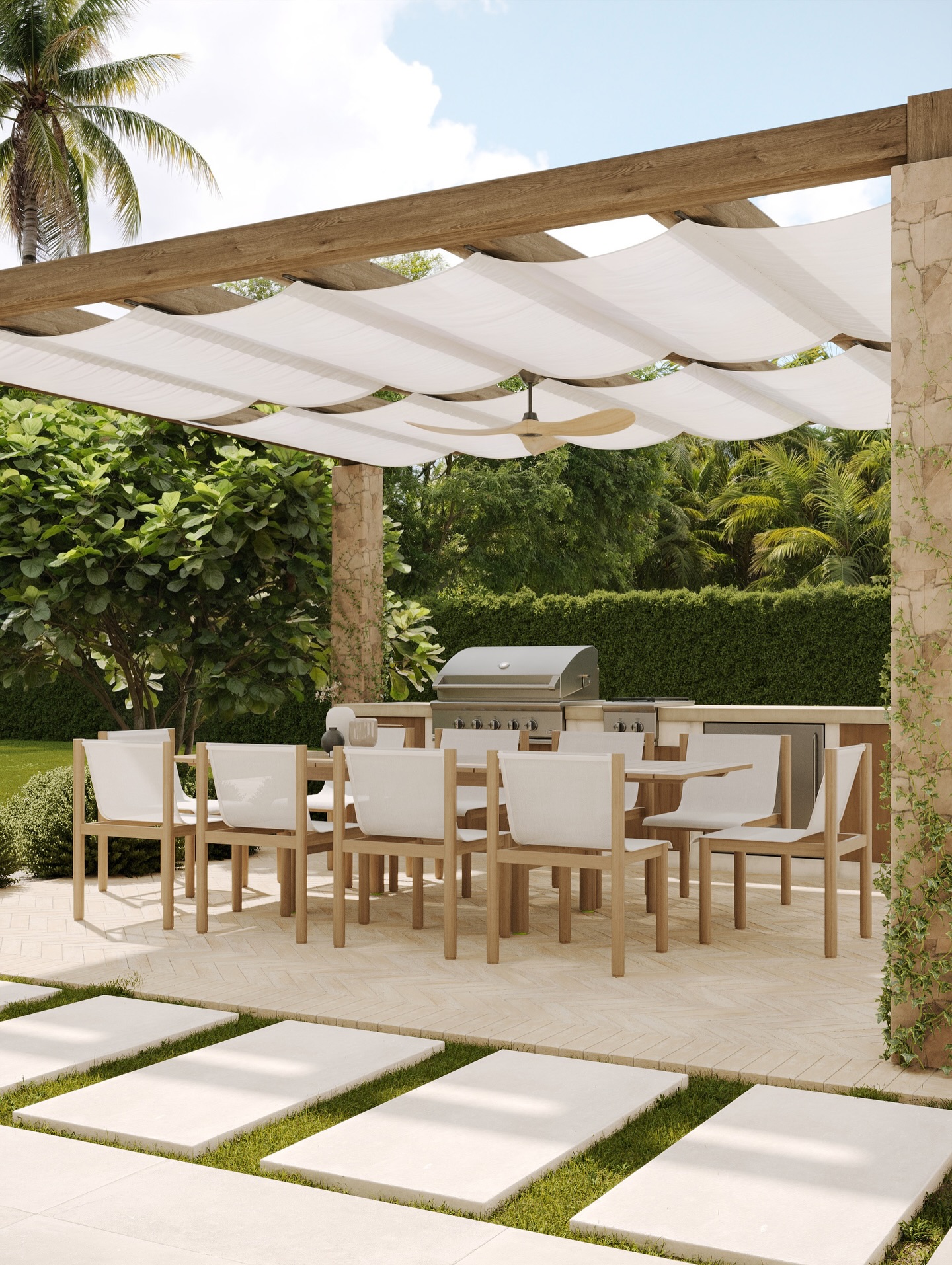 outdoor dining garden