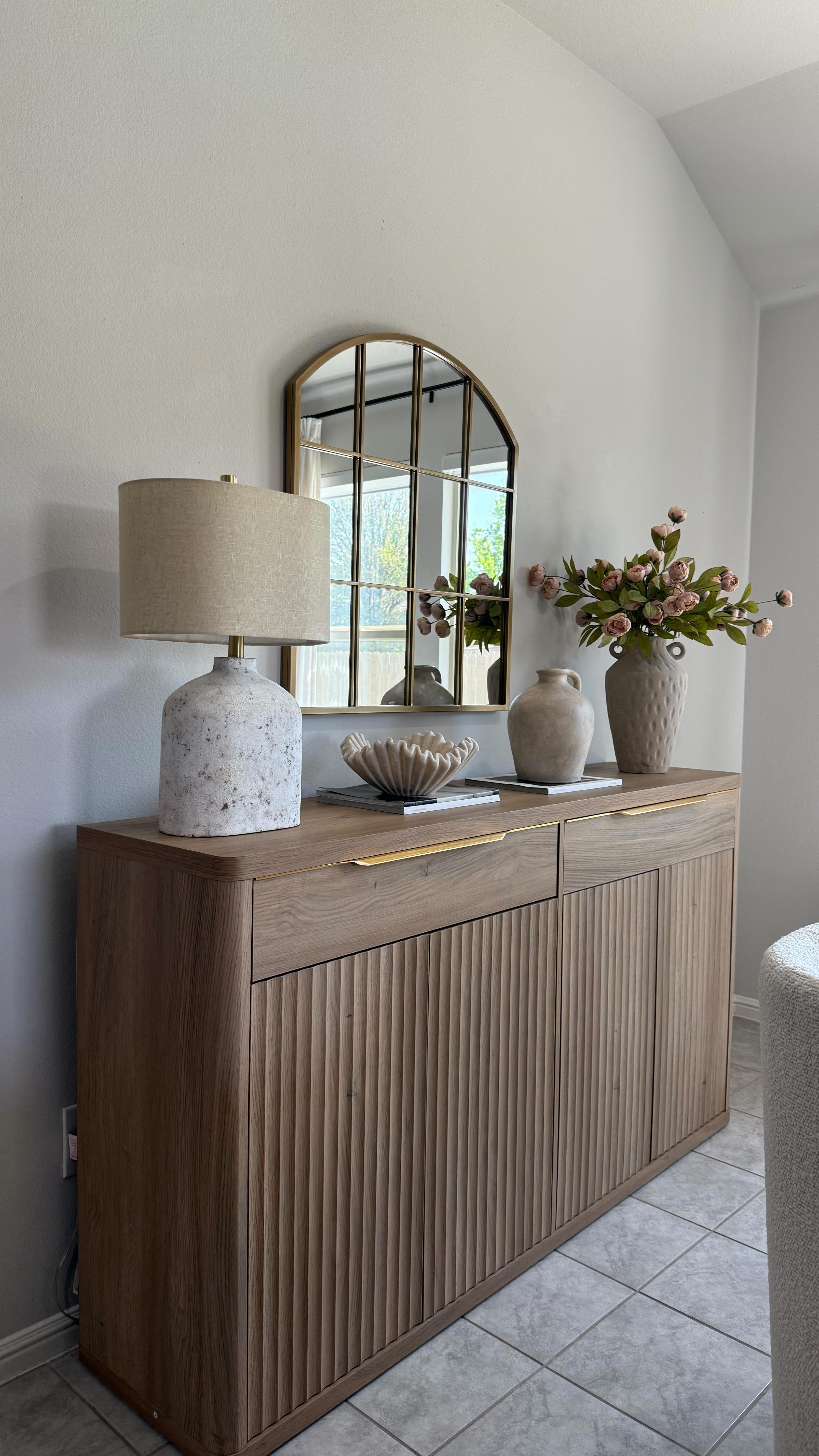 mirror in dining room