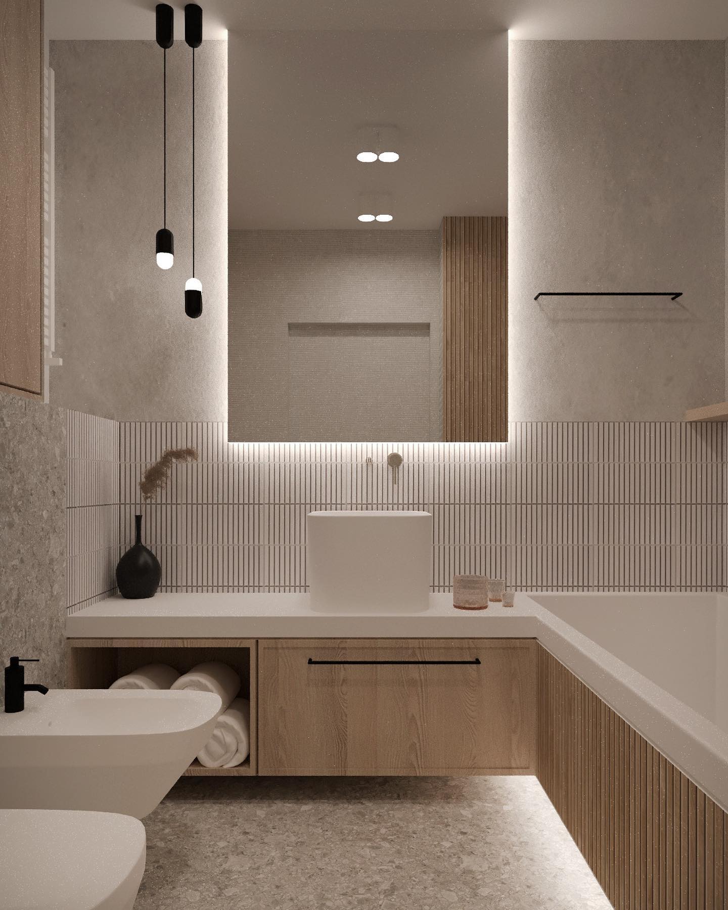 japandi bathroom decor