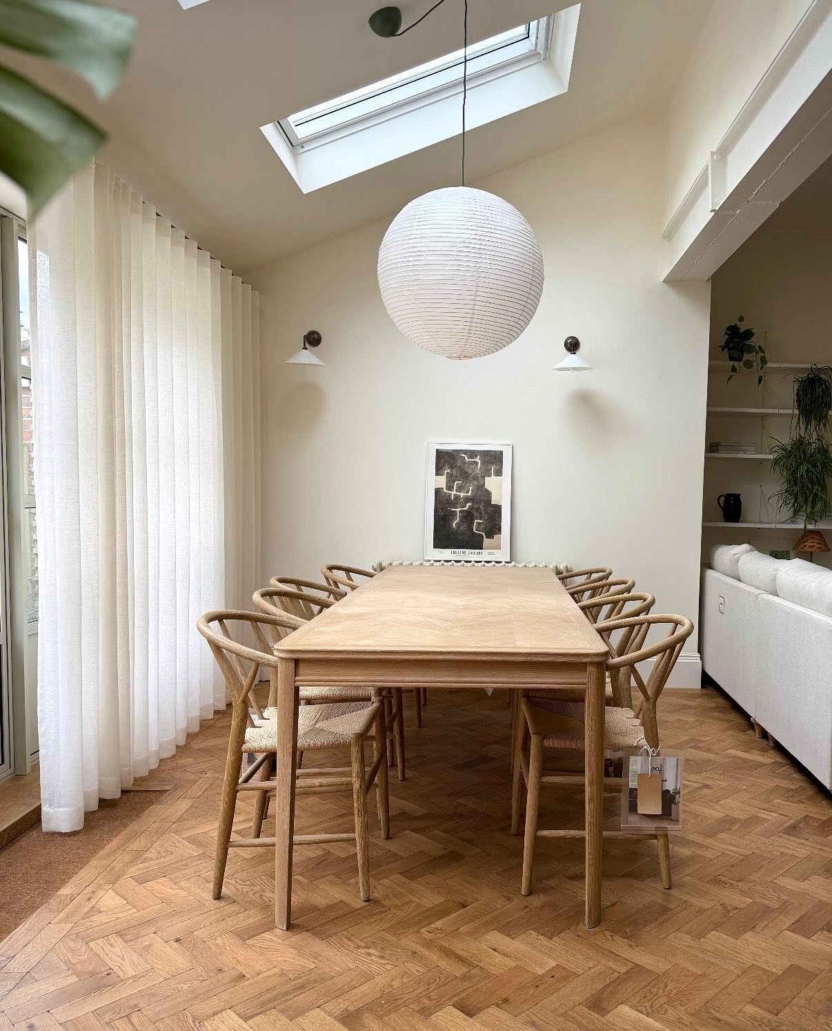 open plan dining room