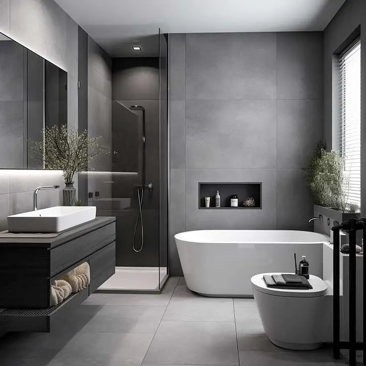 grey bathroom decor