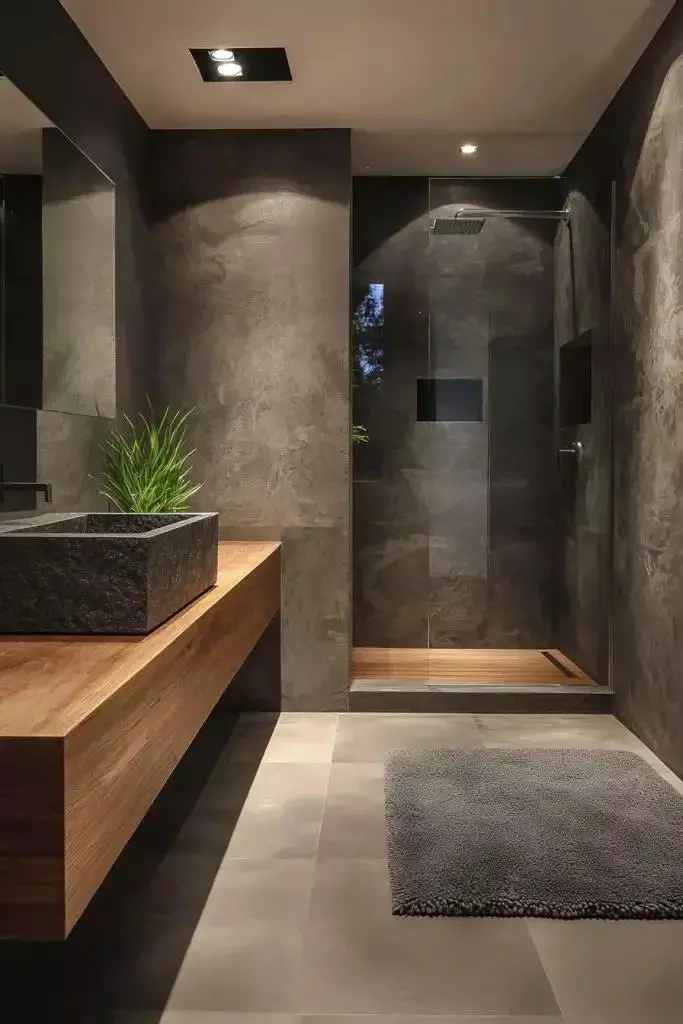 matte black bathroom decor