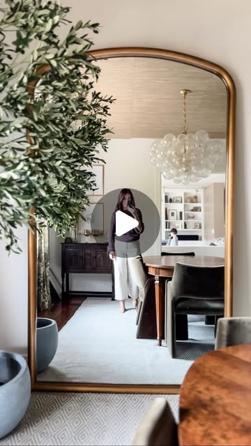 mirror in dining room