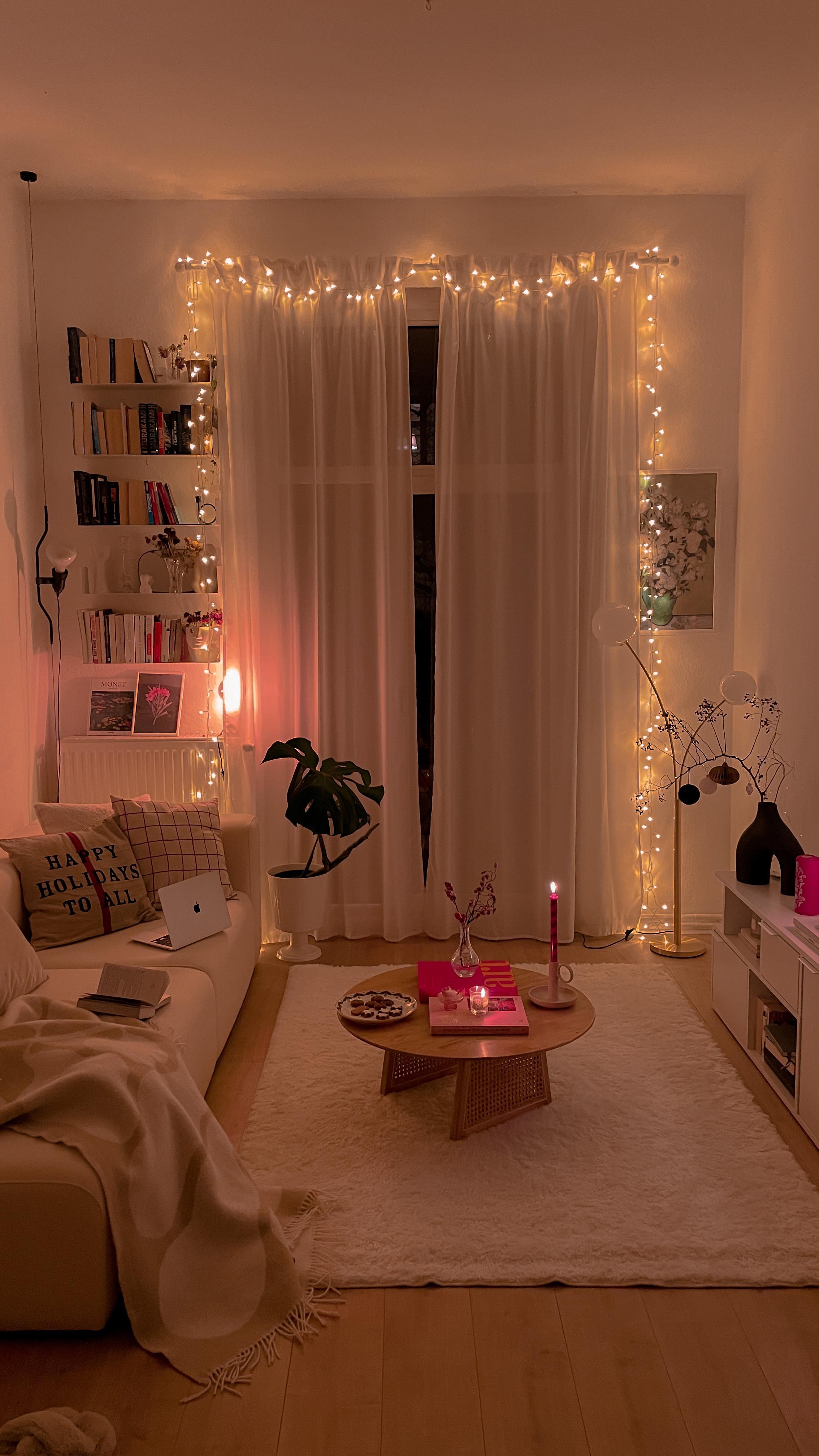 string lights bedroom