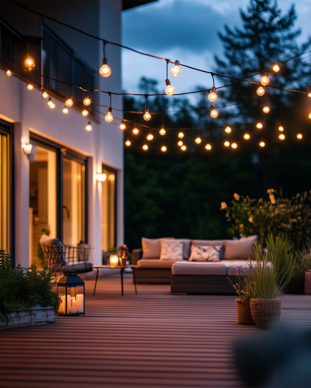 18 String Lights In Garden Ideas To Brighten Your Outdoor Space 8 string lights in garden