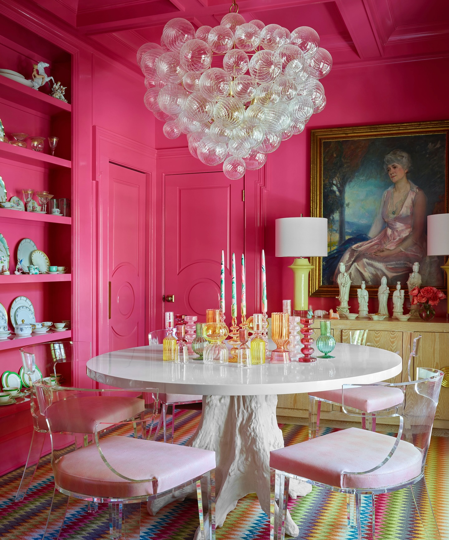 colorful dining room decor
