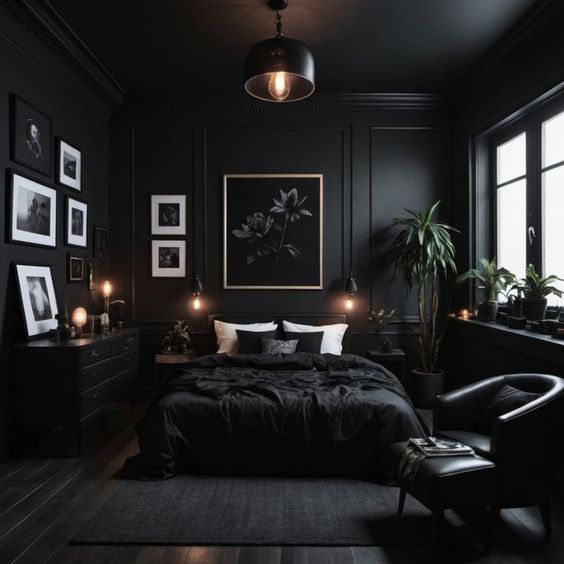 black bedroom decor