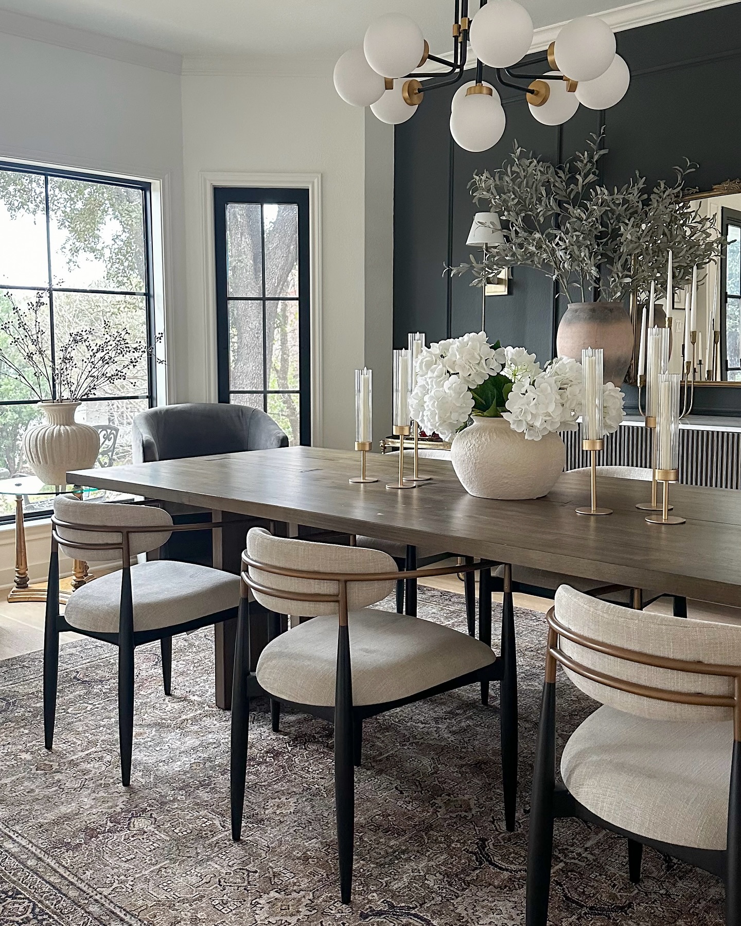 rectangular dining table decor