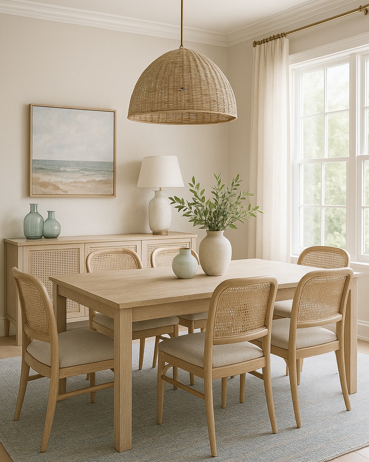 beach style dining room