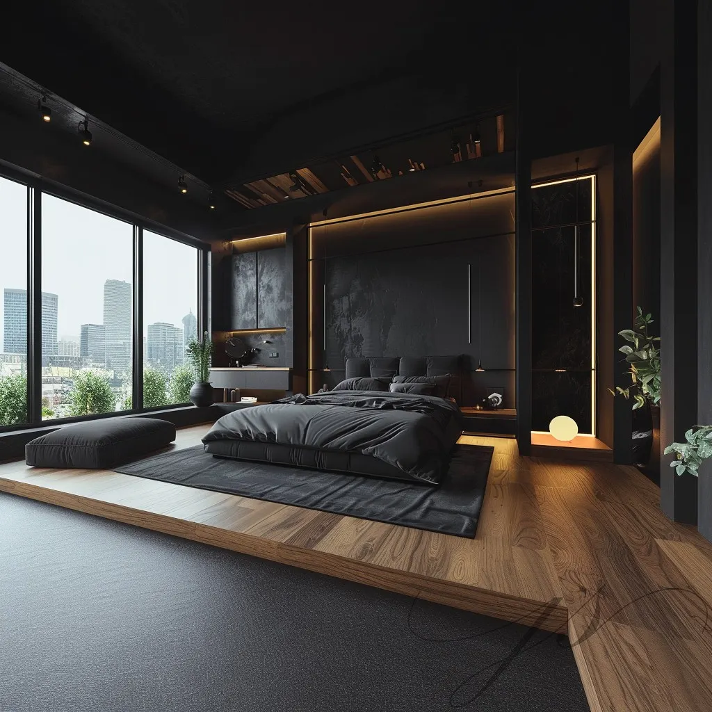 black bedroom decor