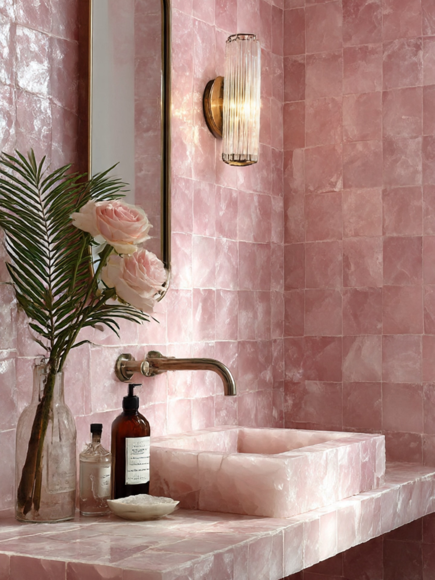 pink bathroom decor
