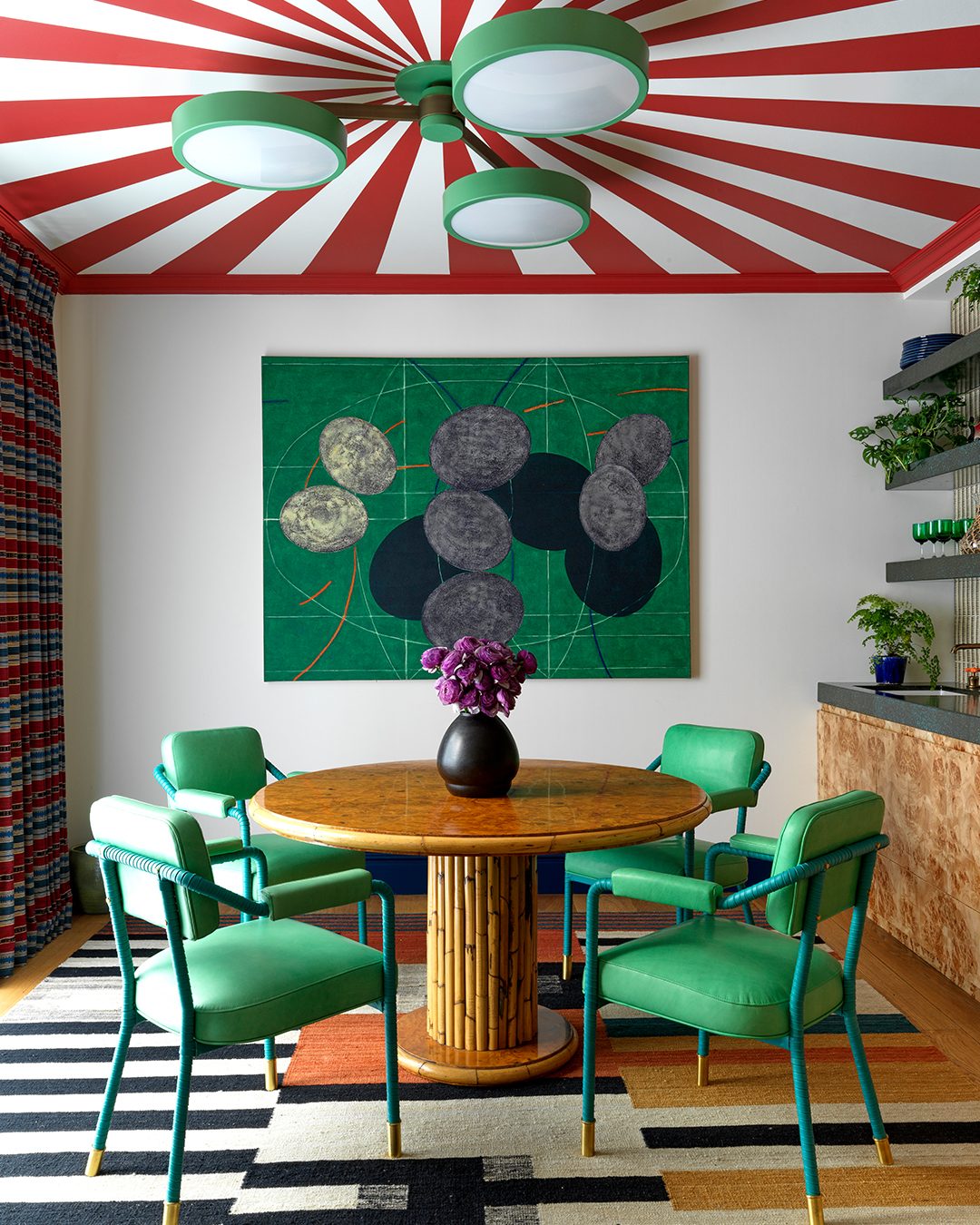 colorful dining room decor