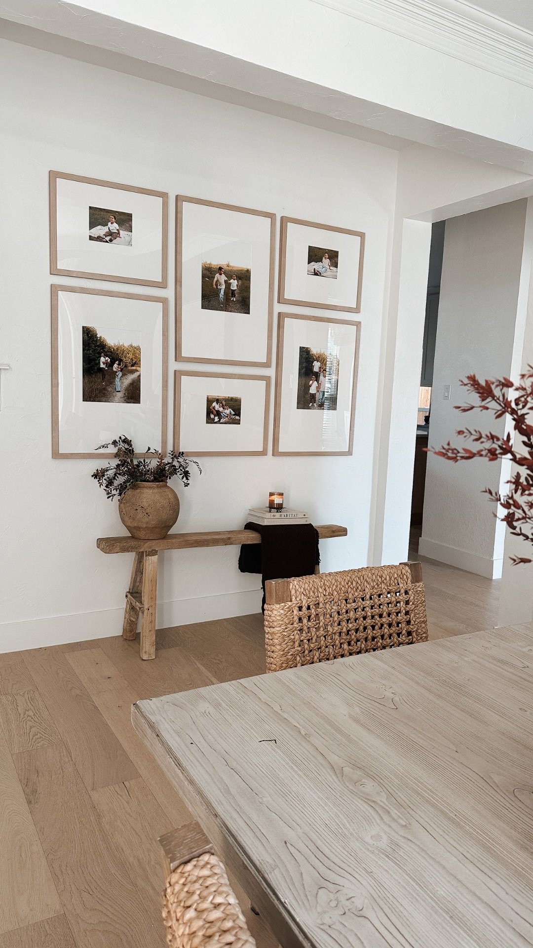 bedroom gallery wall