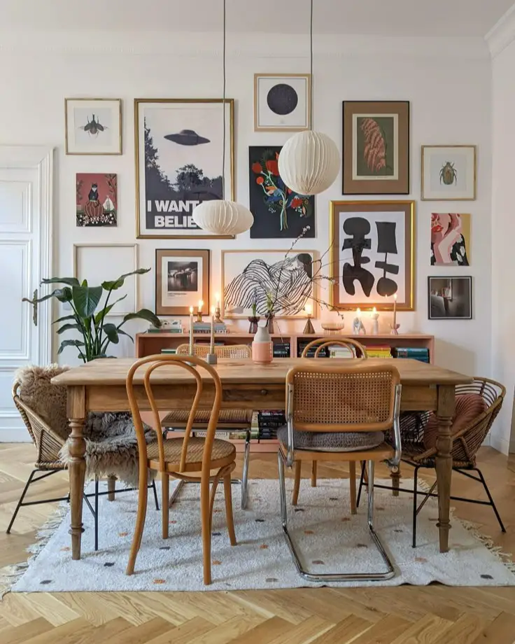 dining room gallery wall