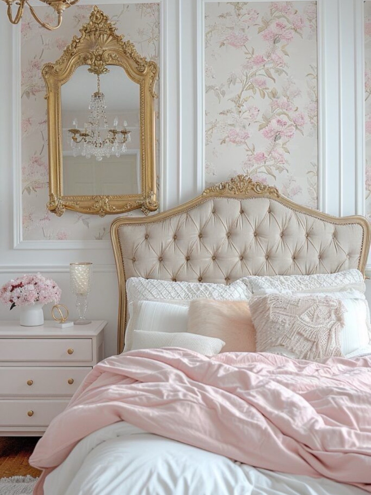 blush bedroom decor