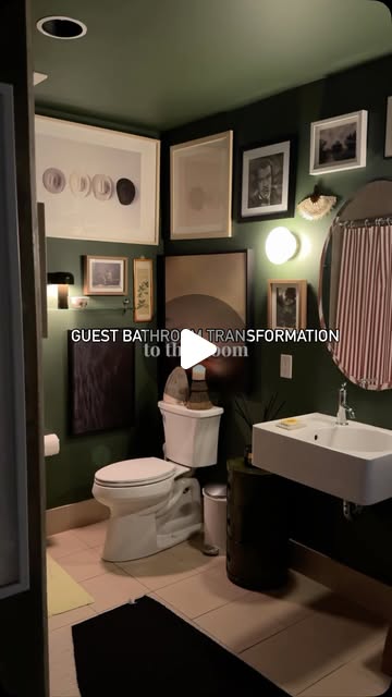 bathroom gallery wall