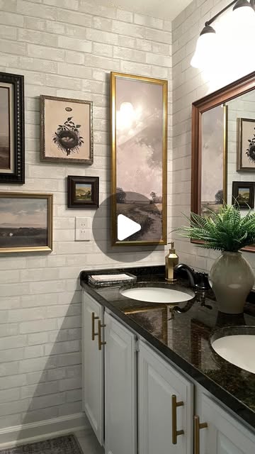 bathroom gallery wall