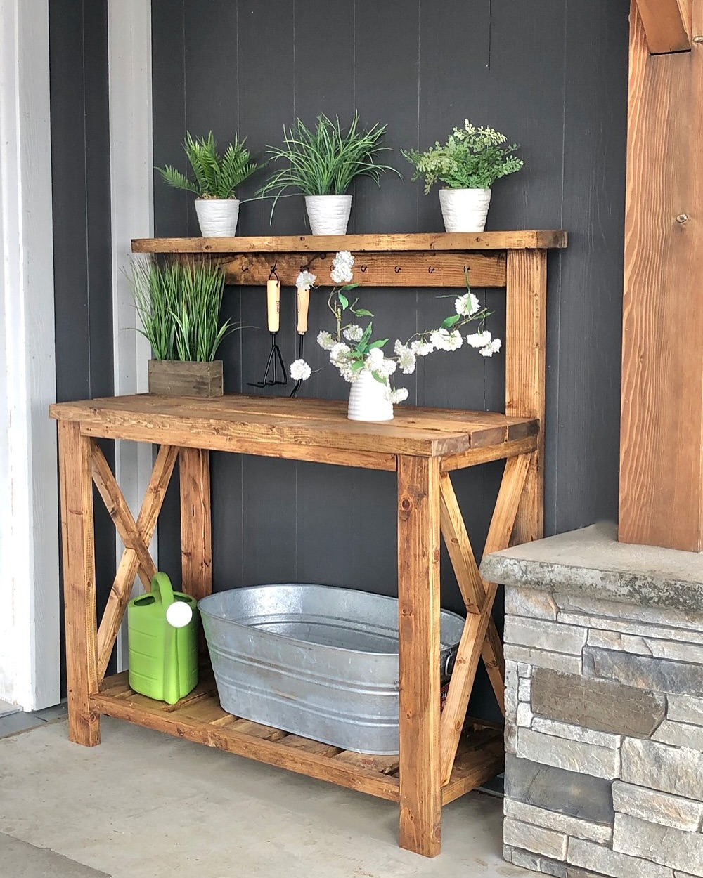29 Garden Potting Bench Ideas To Upgrade Your Outdoor Space 4 garden potting bench ideas