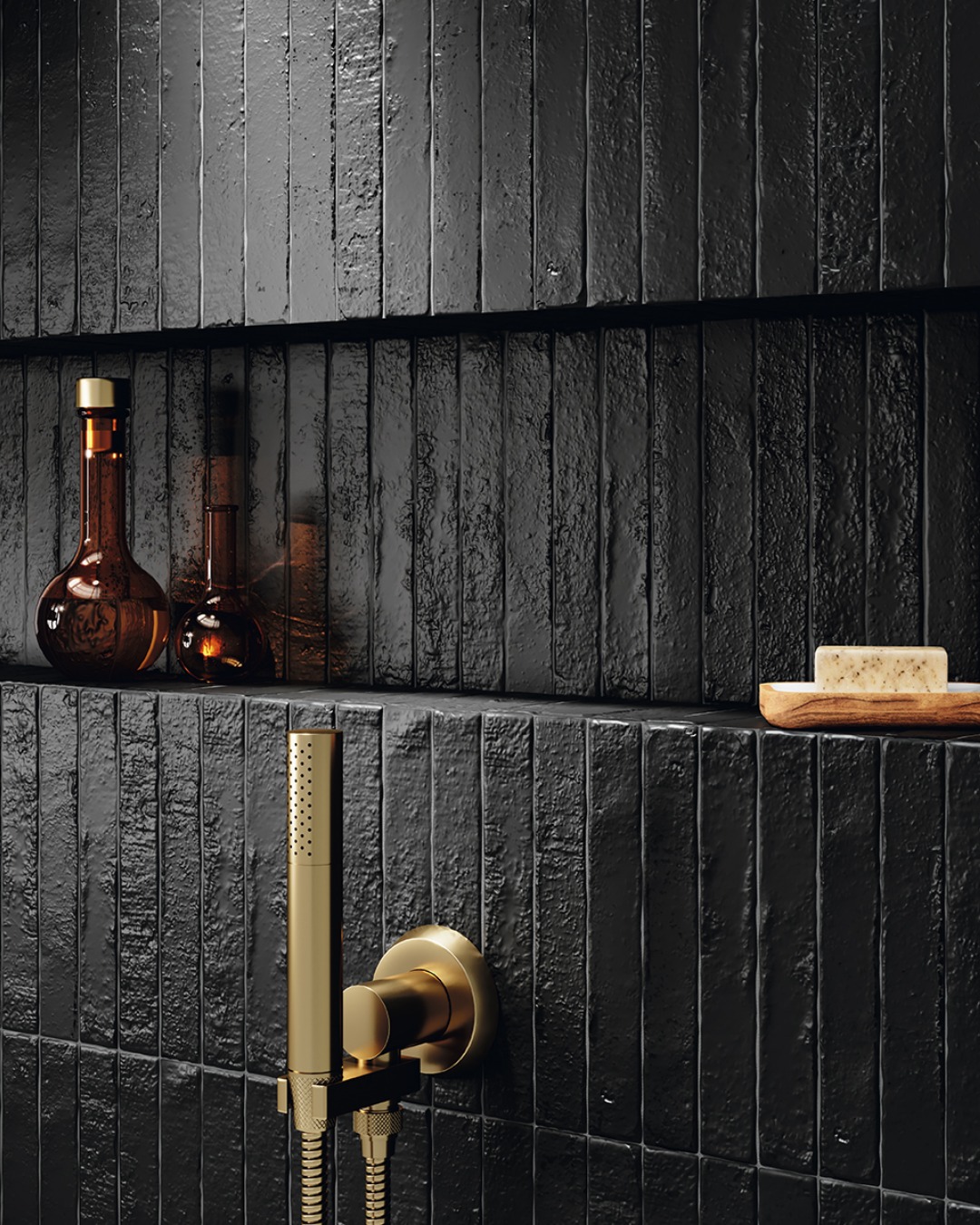 matte black bathroom decor