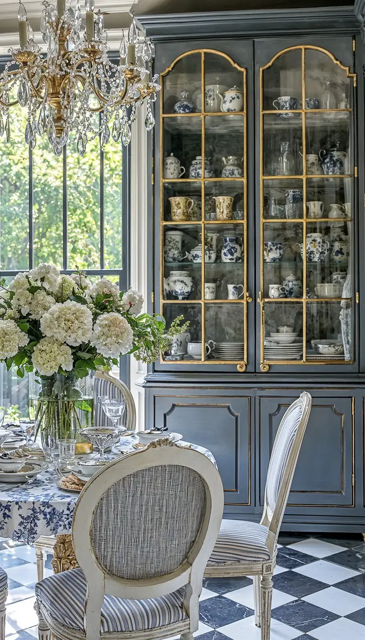 blue dining room decor